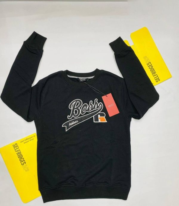 Hugo Boss Athletic Printed Jumpers Sweater In Black & White Colors