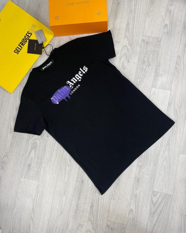 Palm Angels Sprayed Tshirt Print Crewneck T-Shirt