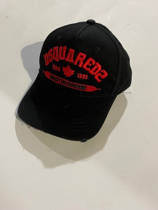 Dsquared2 Brotherhood Black Red Cap
