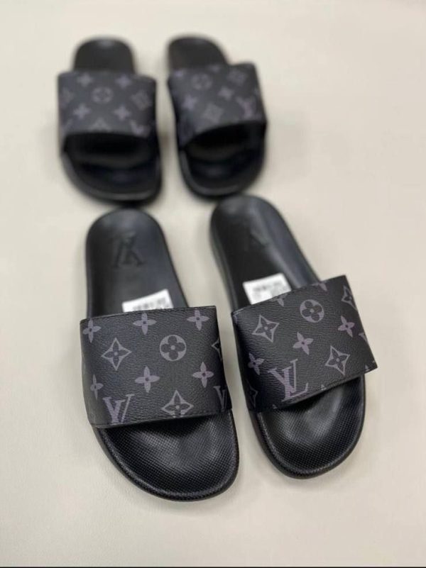 Louis Vuitton Waterfront Mules Sliders For Men's in Black