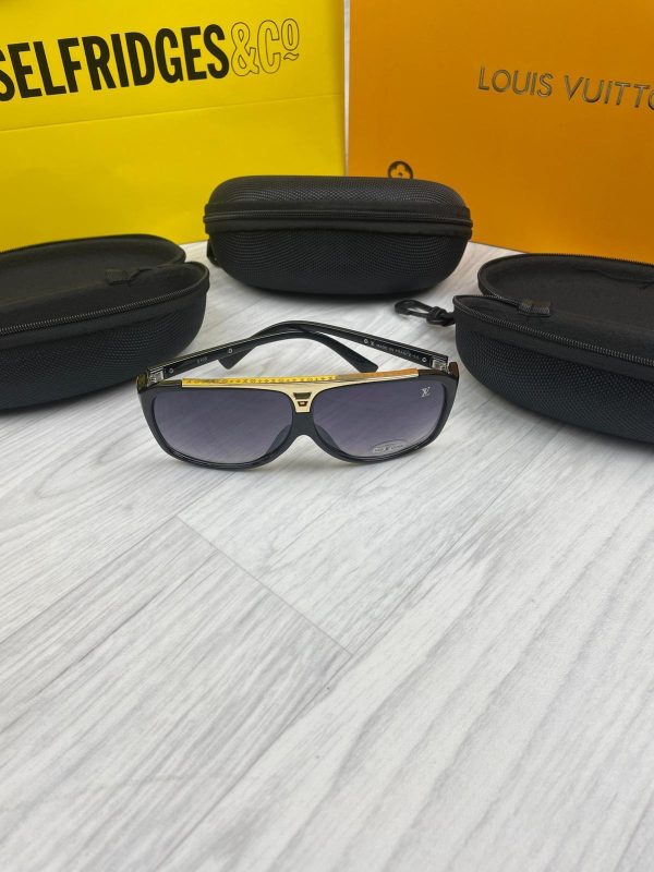 Louis Vuitton Men's Women's Monogram Gold Bar Sunglasses