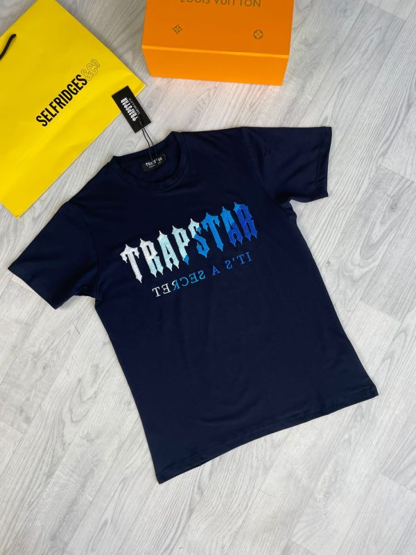 Trapstar London Chenille Decoded It's A Secret Navy Blue T-Shirt