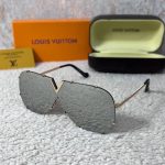 Louis Vuitton Men's Women's Designer Sunglasses Fake Sale UK	Man Woman First Copy Replica Cheap Price Luxury Reps Eyewear Men Women 1st Copies 1:1 Brand Logo Fakes Rep Square Metal Frame Sunglass Duplicate 1 to 1 AAA Monogram Grey Gold