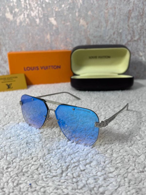 Louis Vuitton Men's Women's Designer Fake Rep Sunglass Sale UK	Man Woman First Copy Replica Cheap Price Fakes Reps Sunglasses Men Women 1st Copies Round Metal Frame Luxury Eyewear 1:1 LV Brand Logo Glasses 1 to 1 AAA Duplicate Blue Grey