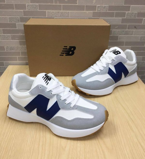 New Balance 327 Blue Logo Trainers For Men