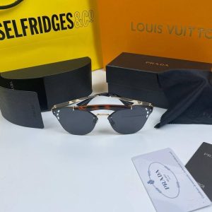 Prada Milano Men's Women's Replica Cat Eye Sunglasses Sale UK	Men Women First Copy Reps Man Woman Cheap Price Fake Rep Sunglass 1st Copies Metal Pearl Frame Eyewear 1:1 Brand Logo Designer Fakes 1 to 1 Glasses AAA Duplicate Black SPR53U 