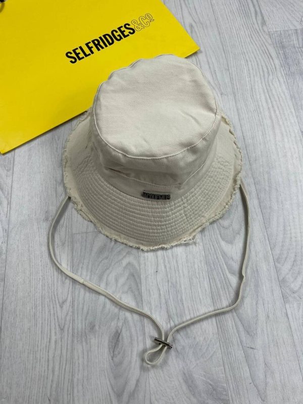 Jacquemus Women Bucket Hat String Replica Cotton Women's Luxury Fake Hats Reps Logo Plaque Adjustable Cheap Boonie Ladies Caps First Copy Rep Off White Sale UK