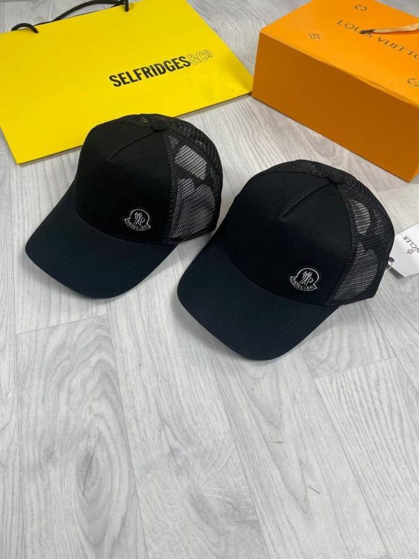 Moncler Men Women Logo Patch Replica Breathable Black Cap Men's Women's Luxury Designer Adjustable Reps First Copy Baseball Caps Cheap Sports Cotton Hat Rep Fake Boys Girls Athletic Hats Sale UK