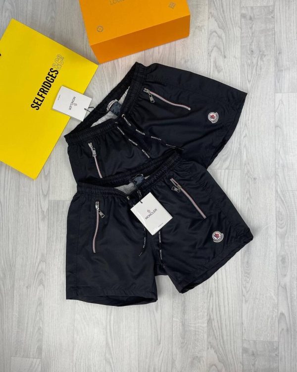 Moncler Replica Men's Shorts Luxury Designer Logo Printed Comfortable Zipper Short Men's Reps Cotton Fabric First Copy Rep Boys Cheap Fake Classic Black Sale UK