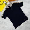 Gucci Web Collar Cheaper T-Shirt Replica T Shirt For Men	Tee Shirts T-Shirts Fake Cheap Rep Woman Reps T.Shirt T.Shirts Mens Womens Men's Women's First Copy Interlocking G Half Sleeves Short Best Point Polo Stripe Black