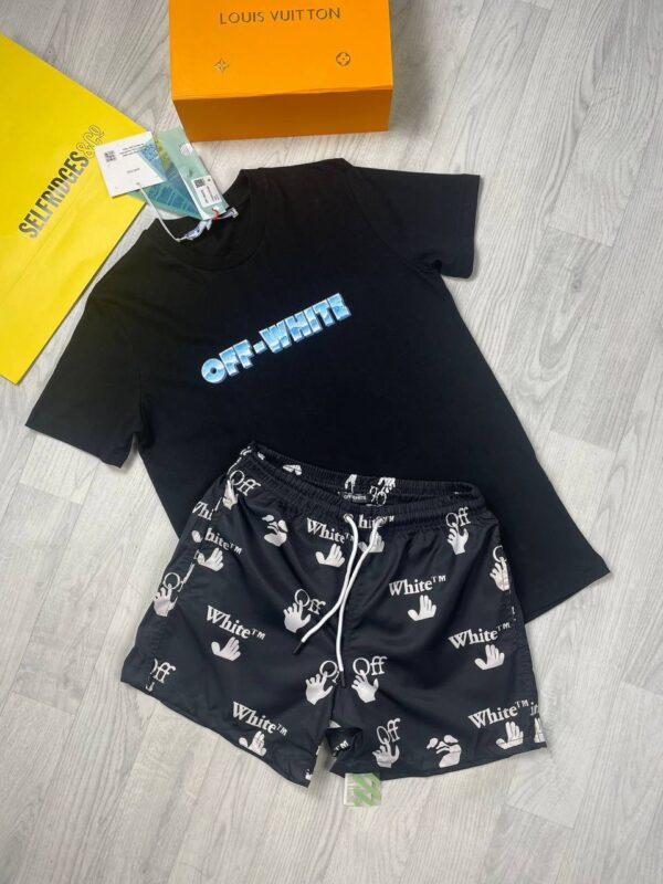 Off-White Logo T-Shirt & Shorts Set in 2 Colors