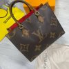 Louis Vuitton Women's On The Go MM Tote Bags Replica Sale UK	Woman First Copy Cheap Price Fake Rep Shoulder Bag Women OnTheGO Leather Totebag 1st Copies Ladies Luxury Fakes Reps 1:1 LV Brand Logo Canvas Monogram AAA Duplicate Brown