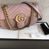 Gucci GG Cheaper Leather Replica Handbags Lady For Women Pink	Marmont Mini Bag Fake Small Cheap Rep Woman Reps Womens Women's First Copy Logo Party Best Unique Wallet Formal Girls Coated Double G Chain Strap Flap Stylish