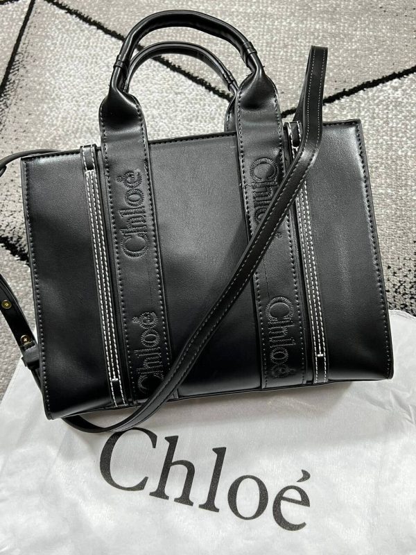 Chloe Mini Tote Bag in Black