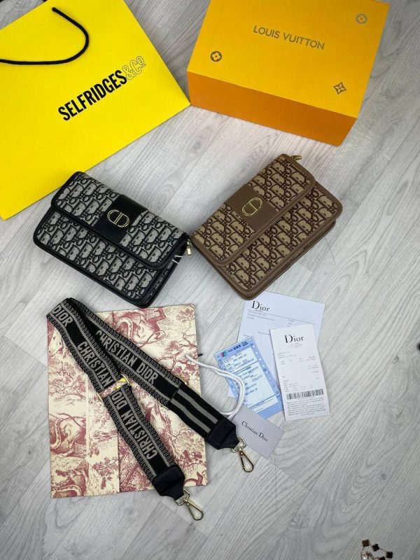 Christian Dior 30 Montaigne Bag Pouch IN Black & Brown Colors