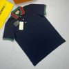Gucci Men's Women's Designer Replica AAA Polo Shirts Sale UK	Man Woman First Copy Reps Fake Polos Shirt Rep Cheap Price Boys Girls Cheaper 1st Copies Fashion Clothing Black Brown Navy Blue White GG Brand Logo Stripe Collar Navy Blue