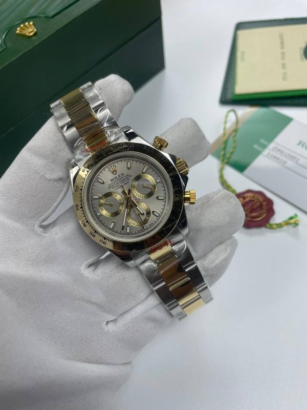 Rolex Cosmograph Daytona White Gold Dial Chain Watch