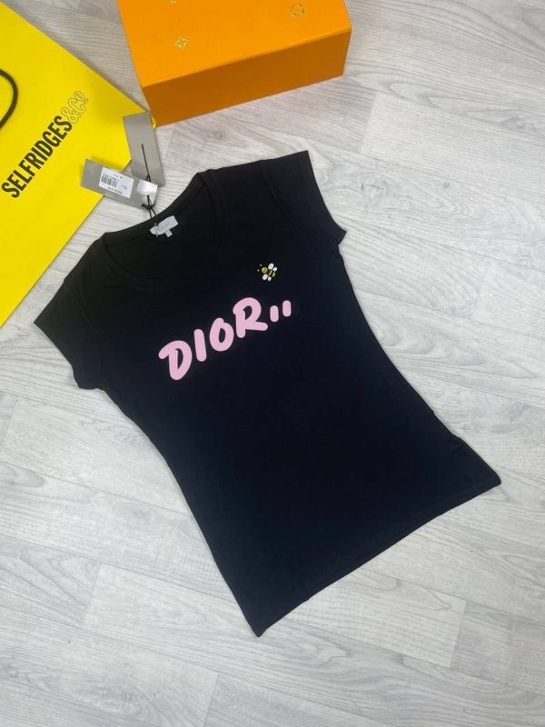 Dior Logo Printed Stylish T-Shirt For Women in Different Colors