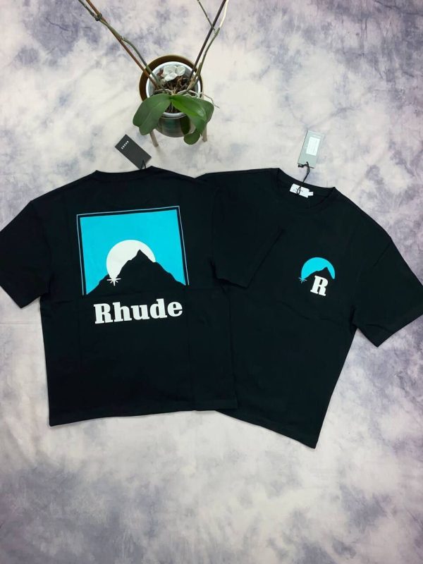 Rhude T Shirts in Black Colors