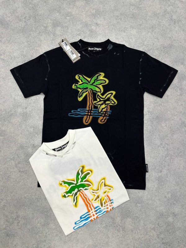 Palm Angels Neon Palm Tree Classic T-shirt in 2 Colors