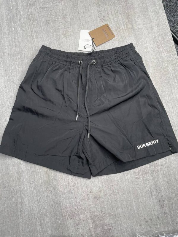 Burberry Replica Men's Plain Black Grey Short Luxury Designer Logo Printed Comfortable Relaxed Fit Cotton Mens Reps First Copy Elastic High Waist Check Rep Boys Cheap Fake Classic Discount Sale UK