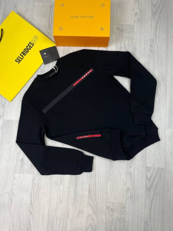 Prada Milano Men's Women's Luxury Knit Wool Jumper Sale UK	Men Women First Copy Replica Jumpers Man Woman Cheap Price Fake Reps Sweatshirt 1st Copies Brand Logo 1 to 1 Fakes Rep Knitted Sweatshirts 1:1 Designer AAA Duplicate Black