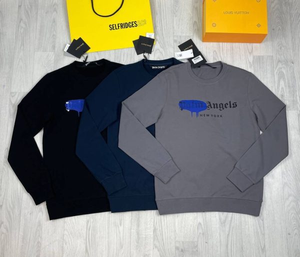 Palm Angels New York Sprayed Logo Knit Jumper in Different Colors