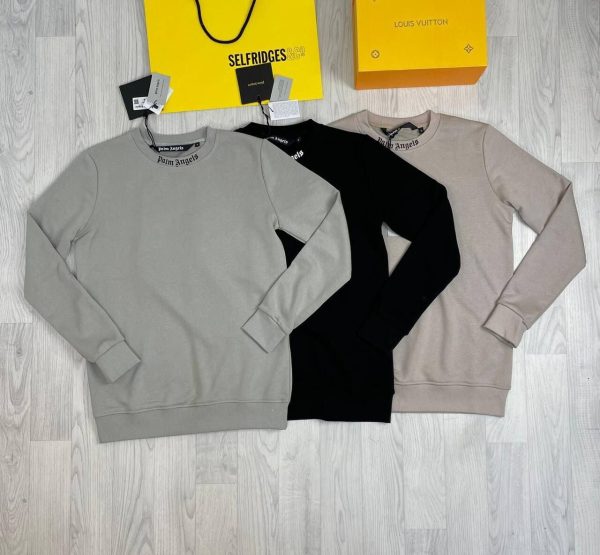 Palm Angels Logo Crew Collar Knit Jumper in Different Colors