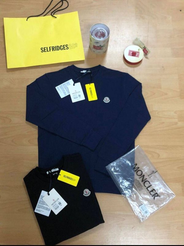 Moncler Replica Men's Women's Jumpers Knitwear Luxury Reps Sweaters Iconic Embroidered Logo Rep First Copy Knitted Crew Neck Stylish Fake Men Women Jumper Long Sleeves Sweatshirt Black Blue Sale