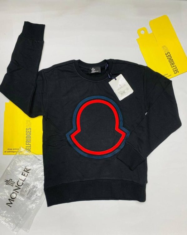 Moncler Jumpers Replica Men Women Reps First Copy Nylon Luxury Rep Men's Women's Sweaters Iconic Embroidered Logo Knitted Crew Neck Stylish Fake Jumper Full Sleeve Sweatshirt Cheap Black Blue Sale UK