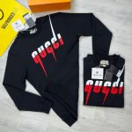 Gucci Cheaper Graffiti Jumper Replica Sweat Shirt For Men	Sweater Sweatshirts Fake Cheap Rep Woman Reps Sweatshirt Sweaters Mens Womens Men's Women's First Copy Printed Fabrics Full Sleeves Logo Summer Best Shirts Black Red