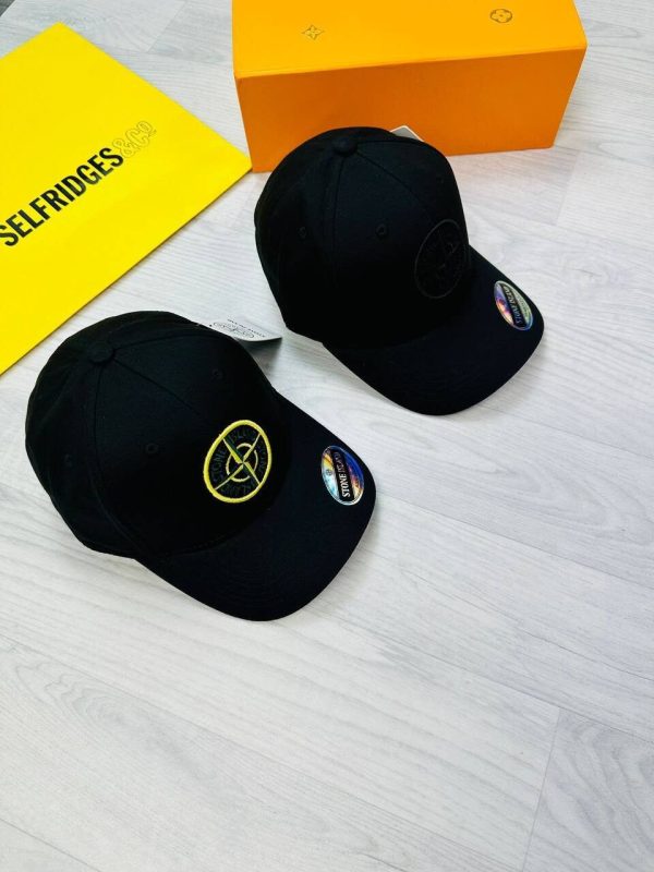 Stone Island Logo Printed Caps