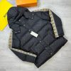 Gucci Jacquard Style Cheaper Black Jacket Coat Replica For Men Nylon Padded Jackets Hoodies Hoody Hoodie Coats Foam Fake Cheap Rep Men’s Reps Womens Mens Women's First Copy Spring Logo Winter Best Rib Plain Oversized Hooded