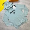 Prada Milano Men's Women's Designer Hoodies Fake Rep Sale UK	Men Women First Copy Replica Hoodie Man Woman Luxury Cheap Price Sweatshirts 1st Copies Fakes Reps Brand Logo 1:1 Pullover Hoody 1 to 1 Sweatshirt AAA Duplicate Light Blue