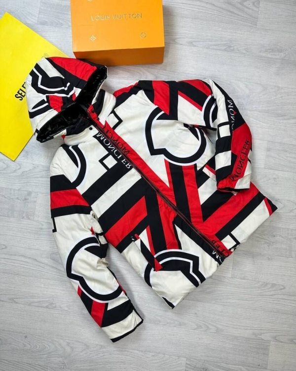 Moncler Zip Striped Hooded Windbreaker Reversible Jackets Men Women Replica Coat Pocket First Copy Adjustable Hoodie Rep Men's Women's Cheap Long Sleeve Waterproof Bodywarmer Fake Rep Red Black Sale UK