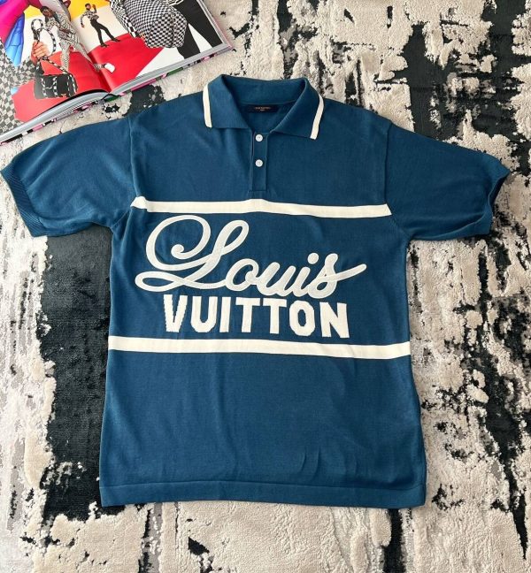 Louis Vuitton Men's Women's Designer Polo Shirts Fake Sale UK	Man Woman First Copy Luxury Polos Shirt Men Women Cheap Price Reps 1st Copies Replica 1:1 LV Brand Logo Fashion 1 to 1 AAA Fakes Rep Original Casual Duplicate Premium Blue