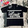 Louis Vuitton Men's Women's Designer Polo Shirts Fake Sale UK	Man Woman First Copy Luxury Polos Shirt Men Women Cheap Price Reps 1st Copies Replica 1:1 LV Brand Logo Fashion 1 to 1 AAA Fakes Rep Original Casual Duplicate Premium Black 