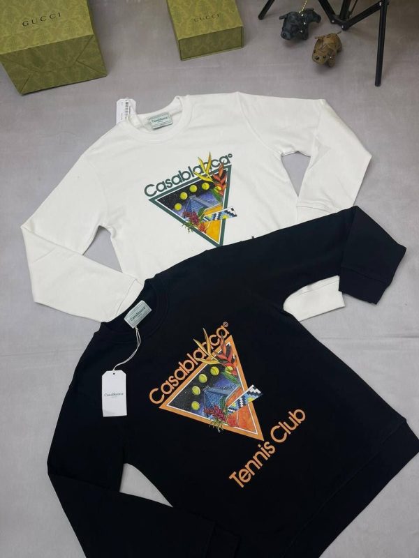 Casablanca Tennis Club Icon Jumpers Black & White