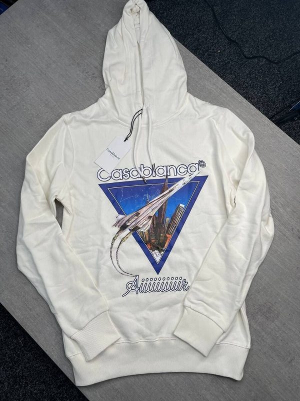 Casablanca Rocket Air Hoody In Black & White Colors