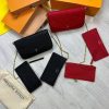 Louis Vuitton Women's Trio Crossbody Bag Luxury Reps Sale UK	Woman First Copy Replica Mini Pouch Women Designer 1st Copies Cheap Price Cross Body Shoulder Purse Ladies Rep Chain Strap Bags Fakes 1:1 LV Brand Logo AAA Duplicate Black Red