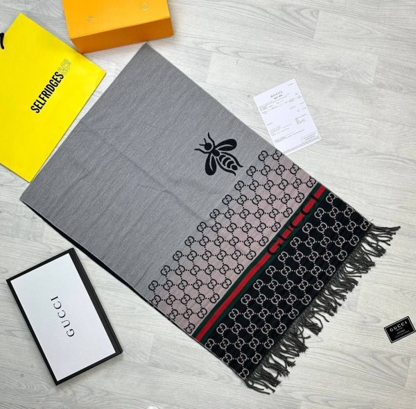 Gucci Cheaper Graffiti Scarf Replica Scarfe’s For Women	Scarfes Fake Cheap Rep Woman Reps Womens Men's Women's First Copy Printed Fabrics Logo Summer Best Muslim Flocked Discount UK Long Autumn Scarves Scave Stuff Black Grey 