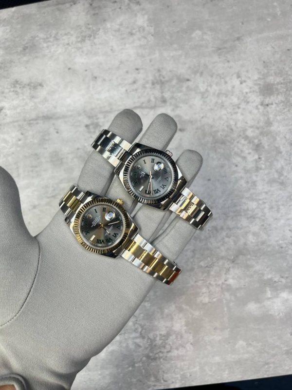 Rolex Datejust Wimbledon 41mm Two Tone Watch in Grey Dial