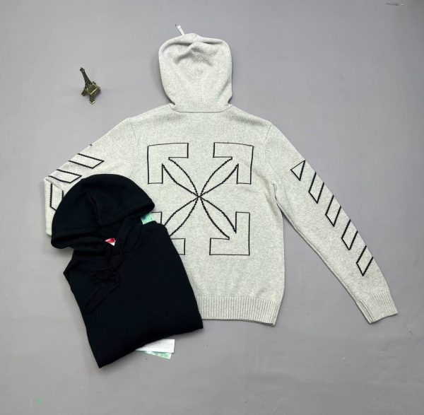Off-White Diagonal 3D Lines Hoodies in 2 Colors
