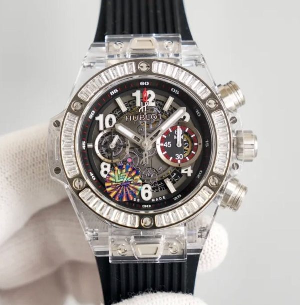 Hublot Big Bang Unico Diamond Bezel with Black Rubber Strap