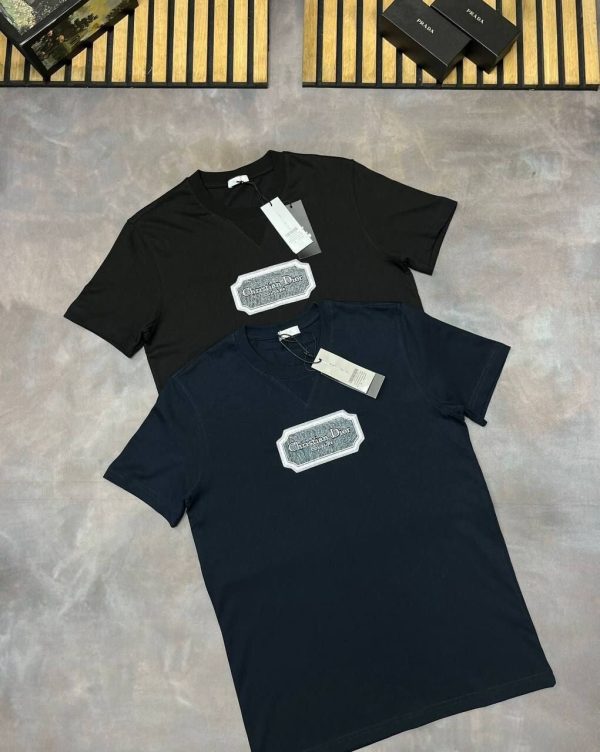 Christian Dior Christian Dior Couture Relaxed-Fit T-Shirt In Black And Navy Blue Color