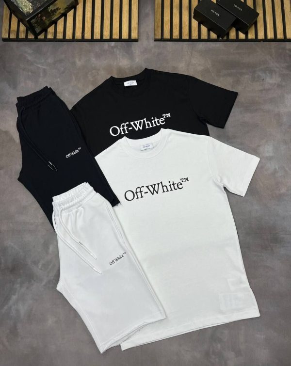 Off-White T-shirts Shorts Sets Replica Black White Sale UK