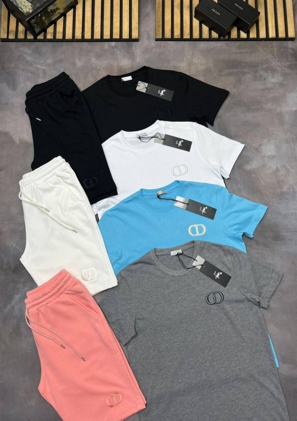 Dior CD Icon Printed Regular-Fit T-Shirt With Swim Short In Different Sets