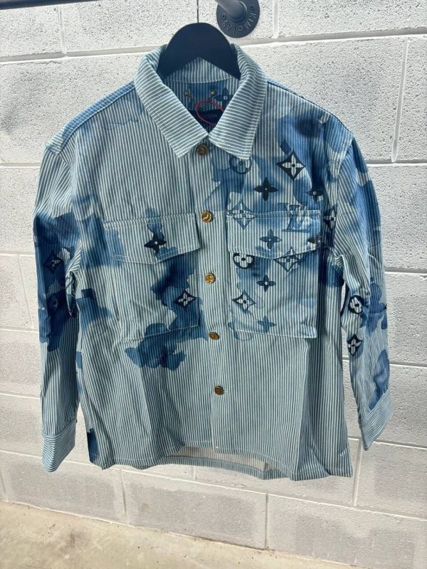 LV Denim Monogram Mng Mens Designer Overshirt Men