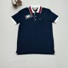 Gucci Men Women Designers Fake Reps AAA Polo Shirts Sale UK	Man Woman First Copy Replica Piquet Polos Shirt Cheap Price Luxury Brand Logo 1st Copies Rep GG Web Stripe Collar Half Sleeves Originals Unisex Cotton Fashion Duplicate Blue