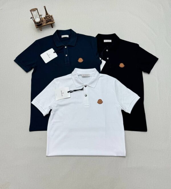 Moncler Luxury Logo Patch Polo Shirt in Different Colors